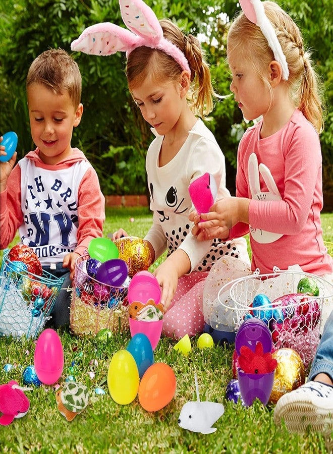 FunsLane 12 Pack Easter Eggs Filled with Mini Plush Animals Stuffed Toy, Prefilled with Stuffed Animals for Kids Easter Basket Stuffers, Easter Eggs Hunt, Easter Party Favors, Classroom Prize - Image 5