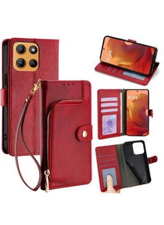Case For Motorola Moto G15 / G15 Power Zipper Bag Leather Phone Case