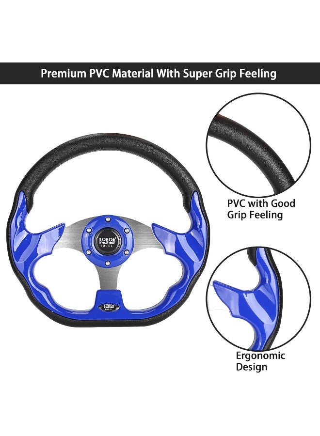 10L0L Universal Golf Cart Steering Wheel - Blue - Image 4
