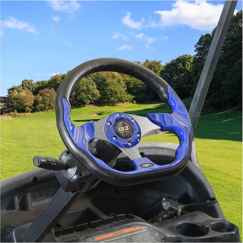 10L0L Universal Golf Cart Steering Wheel - Blue - Image 5