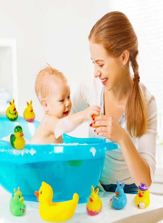 Halovin 50PCS Easter Rubber Ducks Assorted Gifts Party Favors ,Resurrection Bunny Rubber Duck Pack , Funny Bath Tub Toys for Kids, Baby Showers Accessories - Image 4