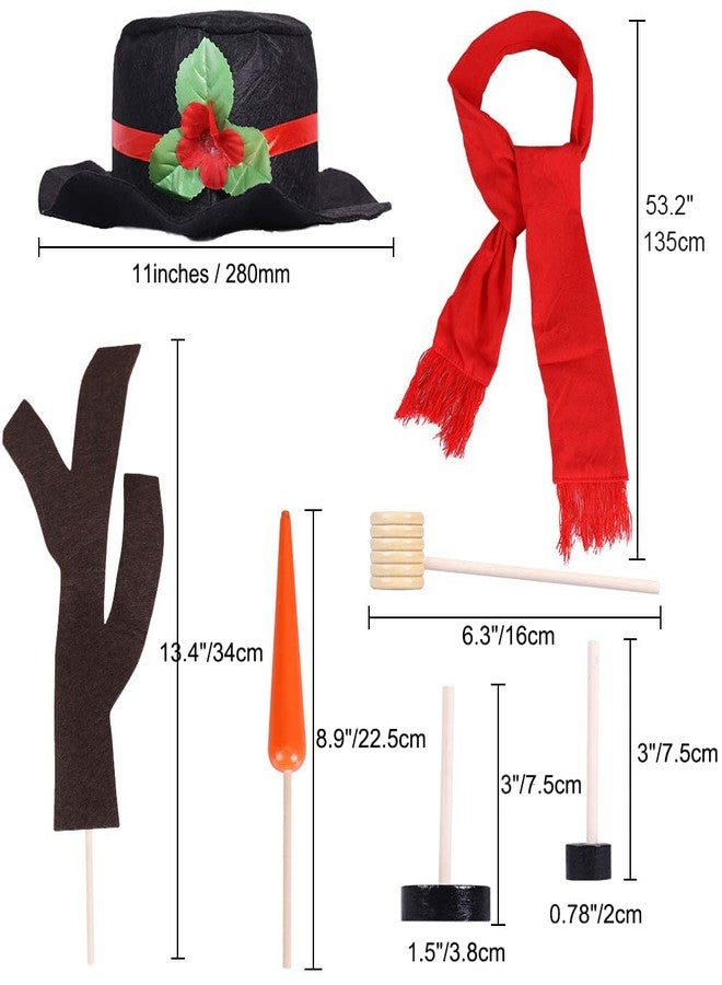 لانسيان مجموعة لانسيان المكونة من 16 قطعة لتزيين رجل الثلج في عيد الميلاد، ألعاب ثلجية، متعة خارجية للأطفال، مثالية لتزيين حفلات عيد الميلاد الشتوية، هدايا، ألعاب مسلية - Image 5