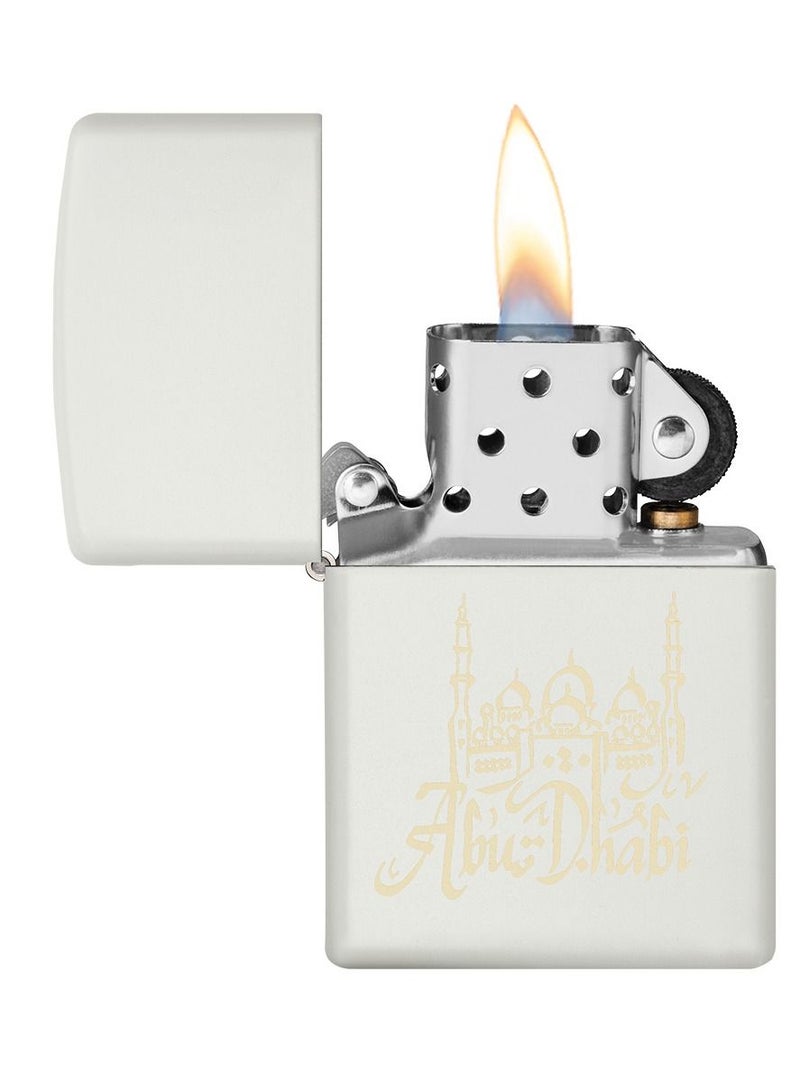 Zippo Mp401081 214 Abu Dhabi Design White Matte Windproof Lighter - Image 3