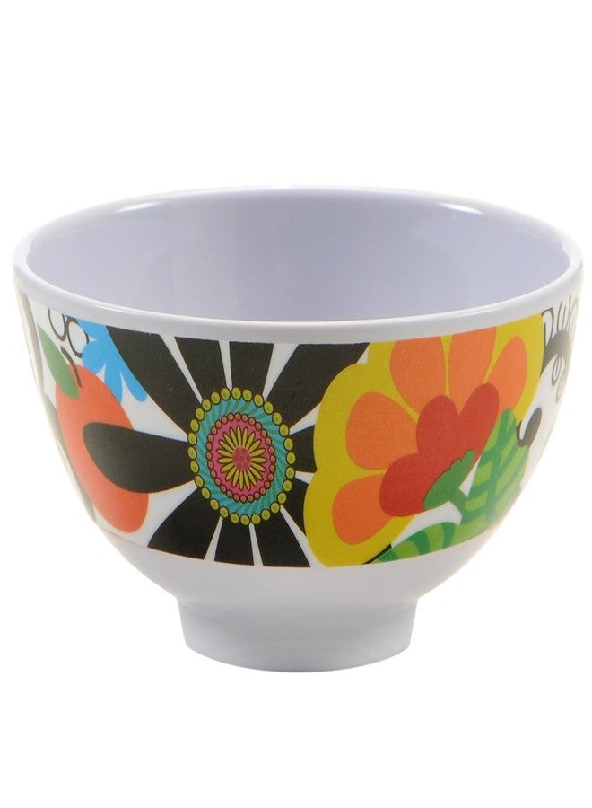 فرنش بول طقم أوعية ميلامين صغيرة من فرنش بول، 4 قطع، سعة 10 أونصات سائلة، وعاء تقديم صغير - للوجبات الخفيفة، والتوابل، والصلصات، والحلويات، والآيس كريم - مقاوم للكسر، آمن للطعام، خالٍ من مادة BPA، آمن للغسل في غسالة الأطباق، 4 بوصات، بنقشة زهور - Image 3