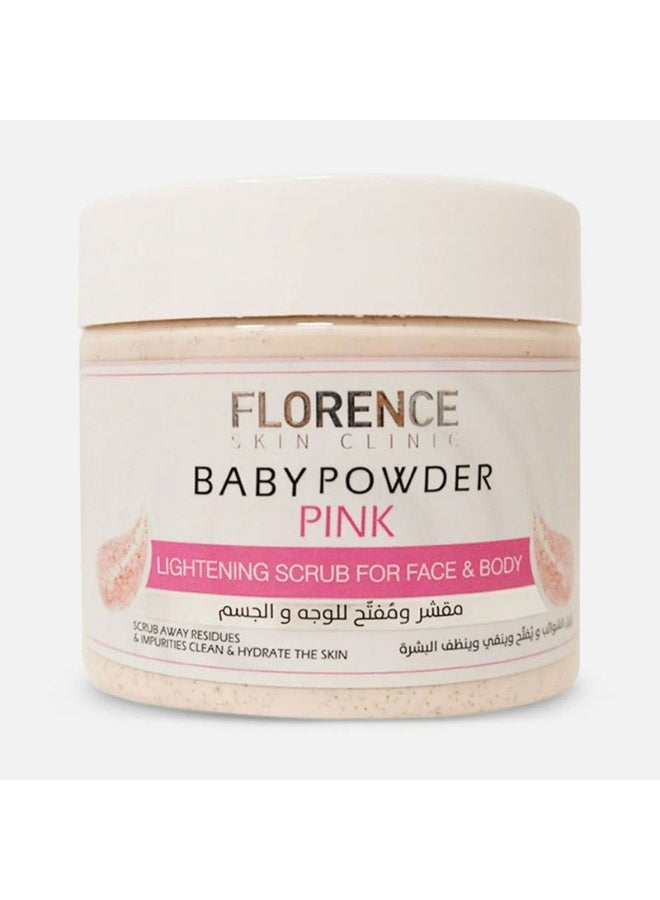 Florence Baby Powder Pink Lightening Scrub For Face And Body 300 ML