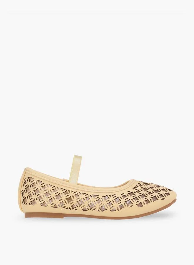 Flora Bella By Shoexpress YELLOW Flora Bella Girls Laser Cut Ballerina Shoes for Women | Best Price UAE