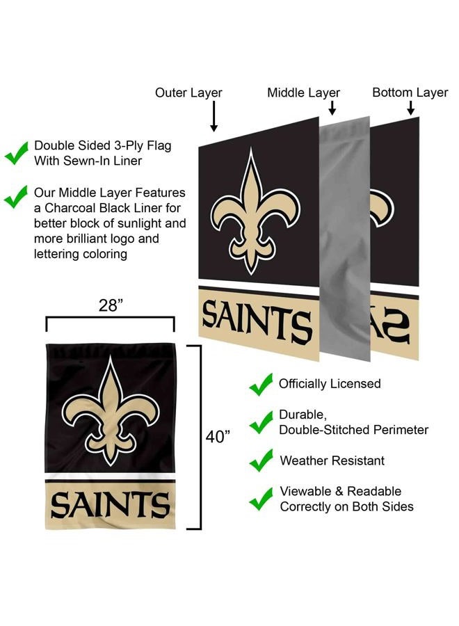 WinCraft New Orleans Saints Two Sided House Flag - Image 3