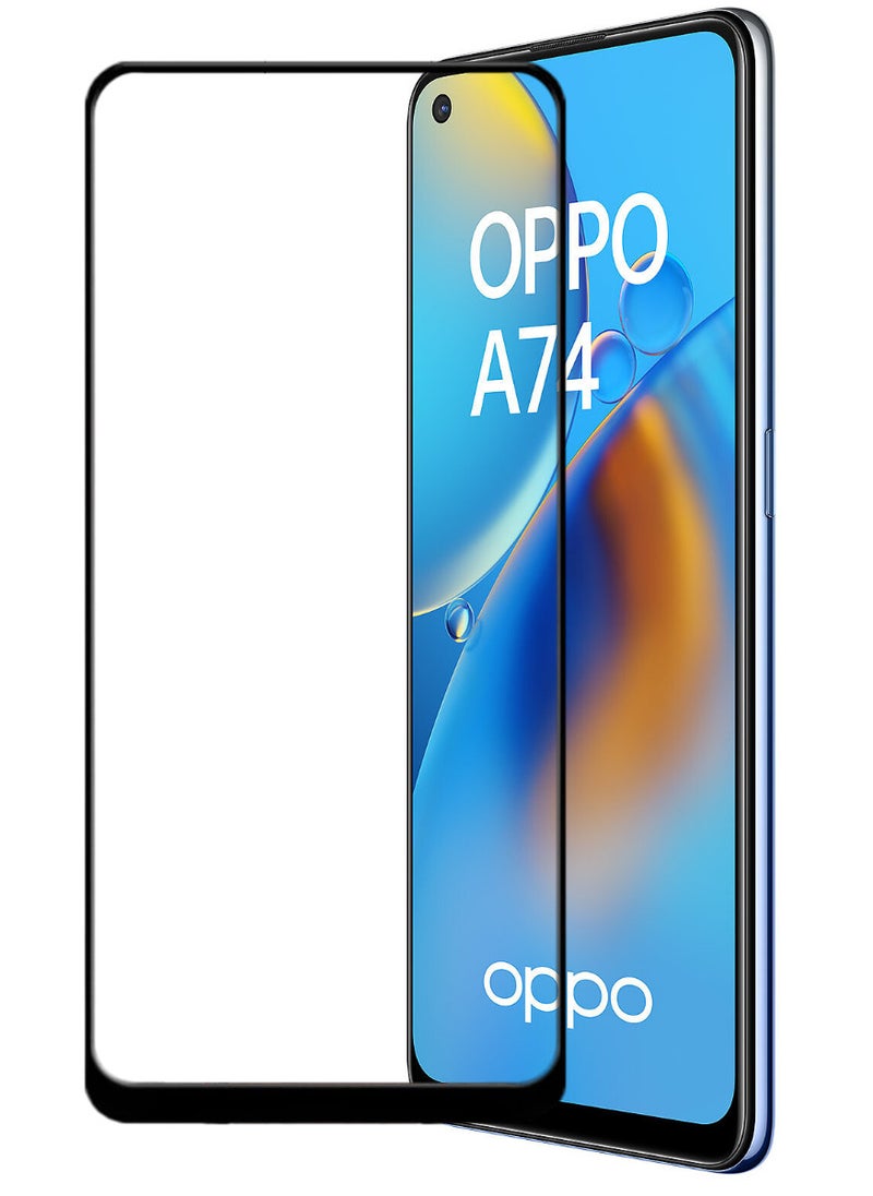 ACLIX Antistatic ESD Dustproof Premium Quality High Definition Tempered Glass Screen Protector Designed For Oppo A74 - Image 1