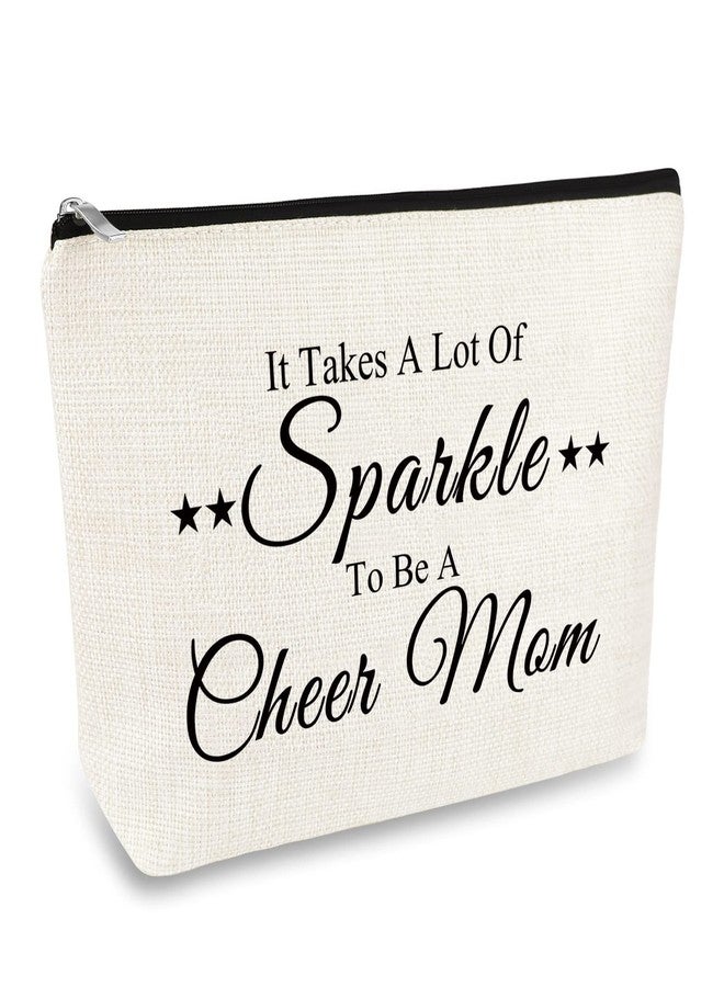 Mikela Cheer Mom Coach Gift Makeup Bag Cheerleading Coach Mom Appreciation Thank You Gift Mother's Day Birthday Graduation Present for Sister Cheer Mother Cosmetic Bag Travel Zipper Toiletries Pouch - Image 1