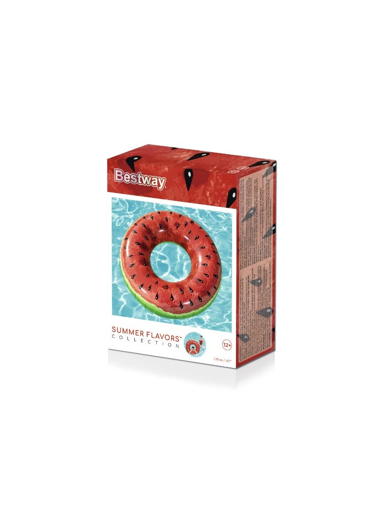 Bestway - Watermelon-Printed Inflatable Swim Ring 36121 119cm - Image 1