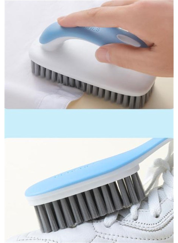 HOMESTAR 2 Pack Household Bristle Cleaning Brush, Stain Removal Carpet Brush, Shoe Brush Supplies Set with Comfort Grip for Cleaning Carpets Sneakers Clothes, Blue - Image 2