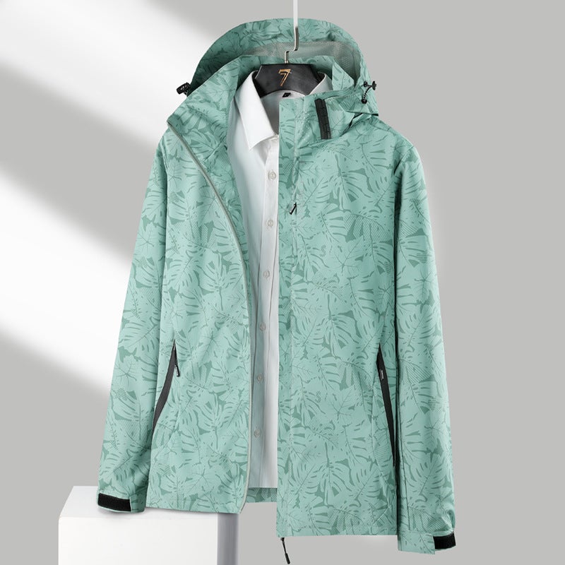 Couples Spring and Autumn Single Layer Stormtrooper Rainproof Waterproof Outdoor Moving Mountaineering Suit Mens and Womens Stormtrooper Jacket Pink female - Image 4