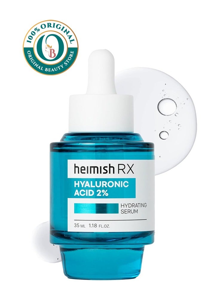 HEIMISH RX Hyaluronic Acid Hydrating Serum - Moisturizing Serum for face, Facial Serum for Sensitive skin, Non-greasy Formula with Hyaluronic Acid 2%, Panthenol, Korean Skincare, 35ml - Image 1