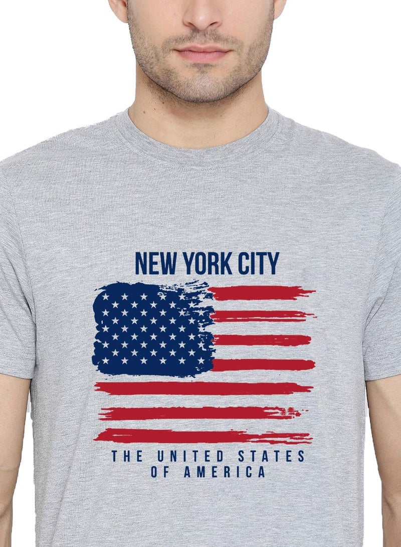 ADRO Men's USA American Flag Printed Cotton T-Shirts (RNR-M-NWW-GR_Grey_L) - Image 3
