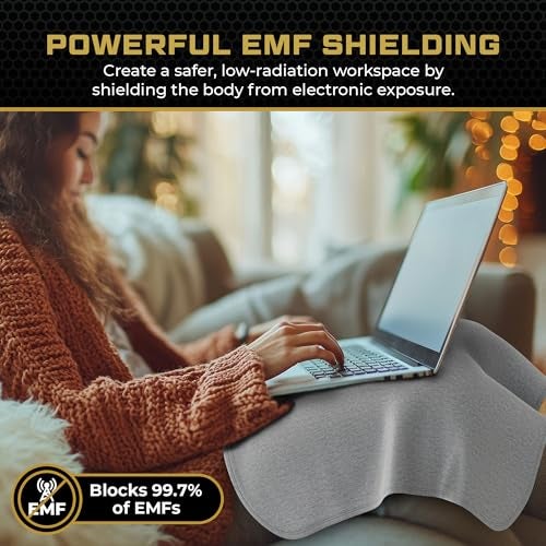 Gardava Faraday Blanket for Lap - New for 2026 - Electromagnetic Sheilding While Using Your Laptop, Cell Phone or Other Electronics, 3rd Party Tested (18"x18"), Gray - Image 4
