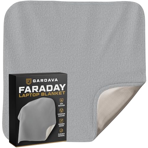 Gardava Faraday Blanket for Lap - New for 2026 - Electromagnetic Sheilding While Using Your Laptop, Cell Phone or Other Electronics, 3rd Party Tested (18"x18"), Gray - Image 1