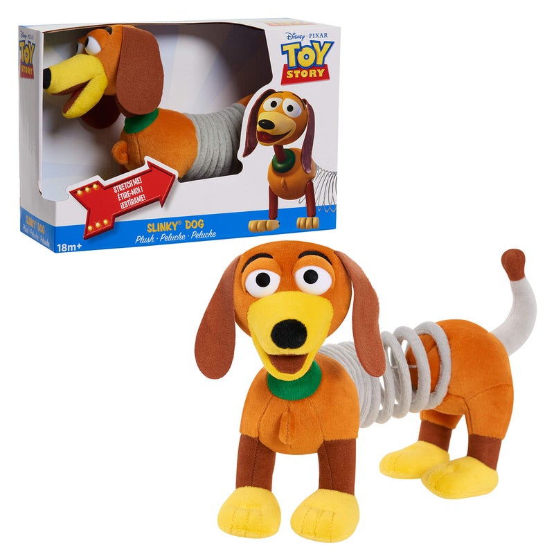 Slinky Disney and Pixar Toy Story 16,5 cm Slinky Dog Plush Stuffed Animal, Kids Toys for Ages 18 Month by Just Play - Image 1