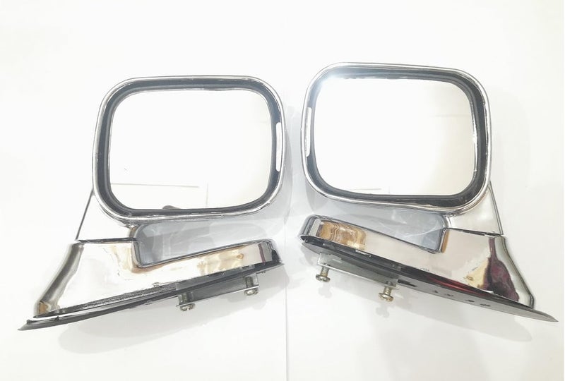 Autofetch Folex Car Bonnet Front Fender Rear Side Mirror Wide Angle View Mirror with Indicator Blue Light (Chrome) (Pack of 2) Compatible with Toyota Fortuner - Image 3
