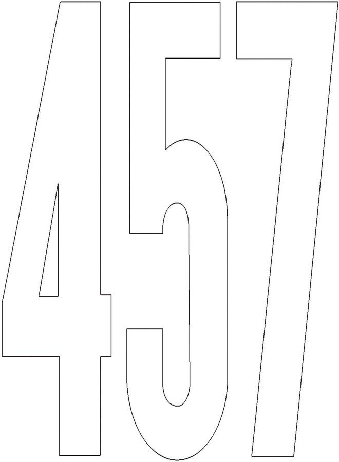 Duro Graphic Products Duro 4-inch Gothic Vinyl Numbers Set, White