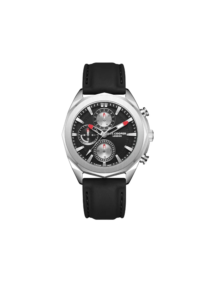 Lee Cooper Men's Multi Function Display Watch With Black Silicone Strap - LC07990.351