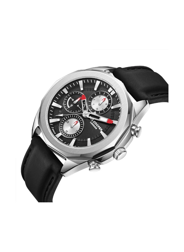 Lee Cooper Men's Multi Function Display Watch With Black Silicone Strap - LC07990.351
