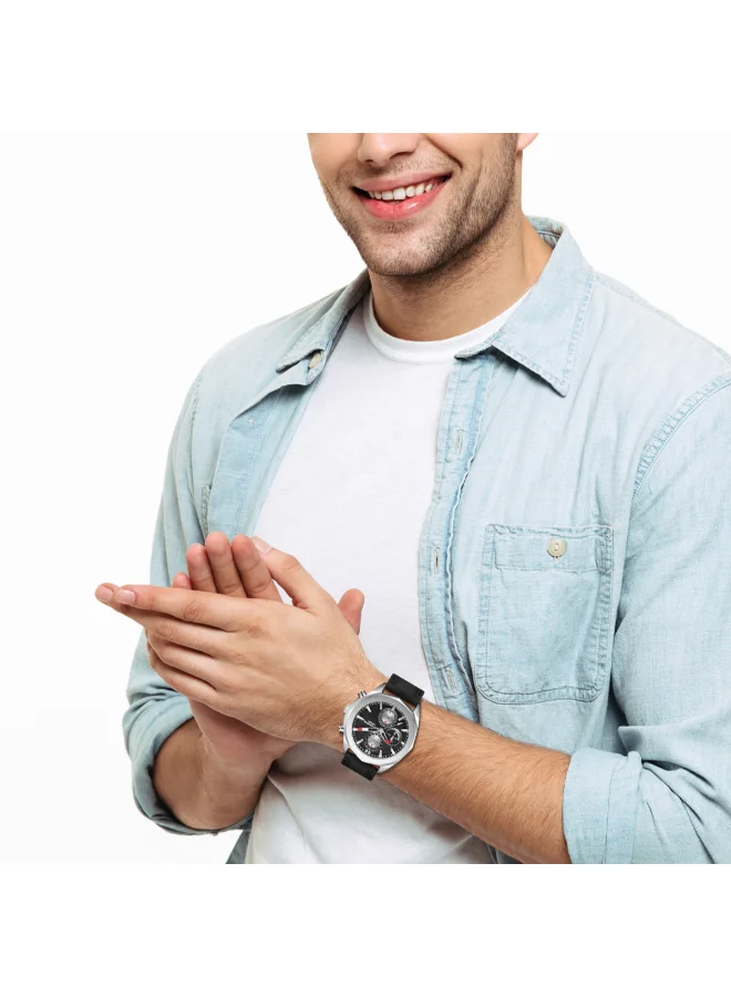 لي كوبر Men's Silicone Multi Function Watch LC07990.351 - 44 mm