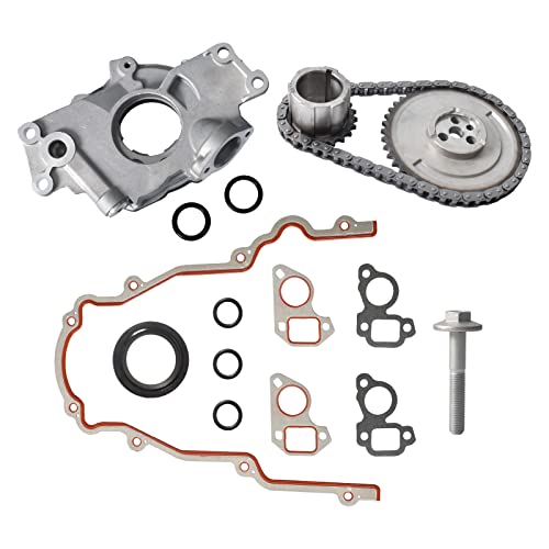 SUSUCAR M295 Oil Pump Timing Chain Kit with Timing Cover Gasket for Chevy Avalanche Silverado Suburban GMC Sierra Cadillac 4.8L 5.3L 6.0L LS1 LS2 LS3 - Image 1