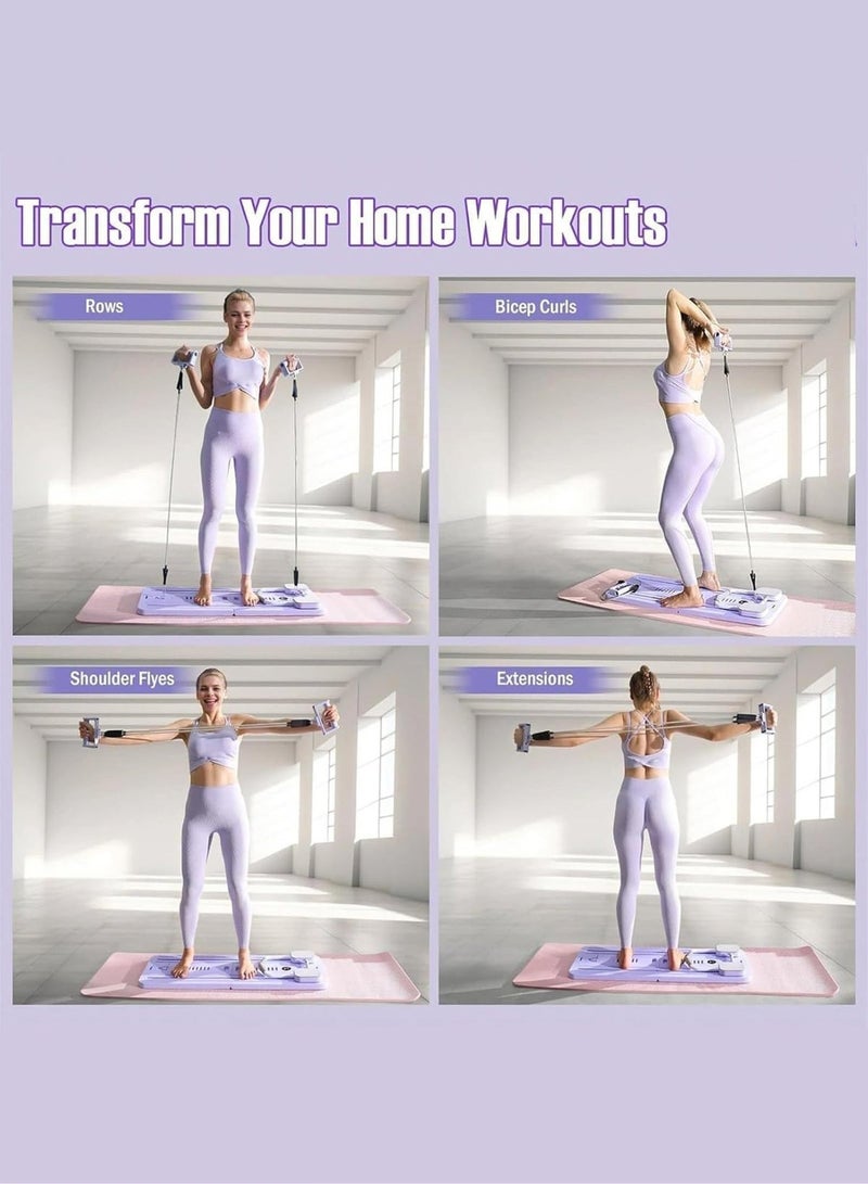 Jourvent 5-in-1 Pilates Reformer Board with Timer, Foldable Pilates Machine for Home Workout, Sliding Board for Women and Men - Image 5