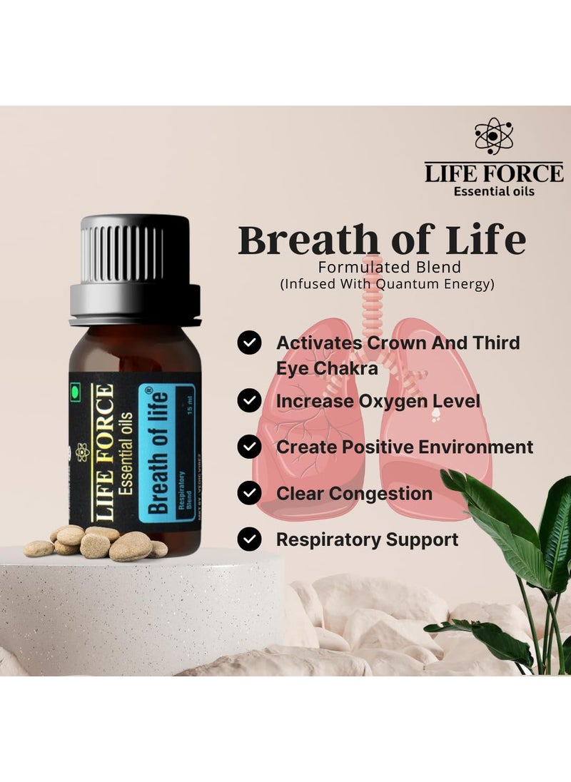Lifeforce LIFE FORCE BREATH OF LIFE ESSENTIAL OILS BLEND A GRADE PREMIUM ESSENTIAL OILS 15ml Pack Of 1  - Image 3