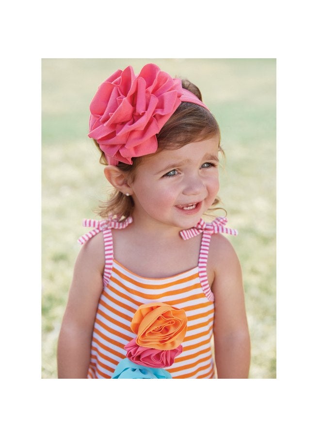 Mud Pie Flower Headband Hair Accessory, Hot Pink - Image 2