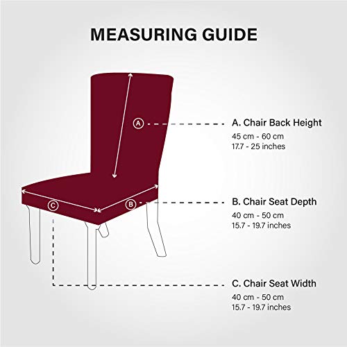 Nendle Stretchable Polyester Elastic Chair Cover Set of 4 for Dinning Chairs (Navy Blue, 4 Pieces) - Image 4