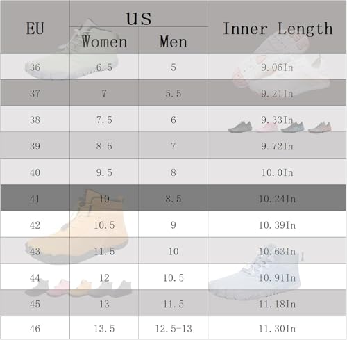 ELETON Hike Barefoot Shoes Womens Men Footwear,Pro-Healthy&Non-Slip Water Shoe for Women Men, Wide Toe Running Shoes Boots Sneakers Unisex White - Image 2
