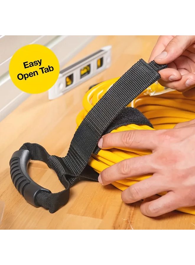 Heavy Duty Portable Cable Management Storage Straps With Adhesive Backing Black - Image 5