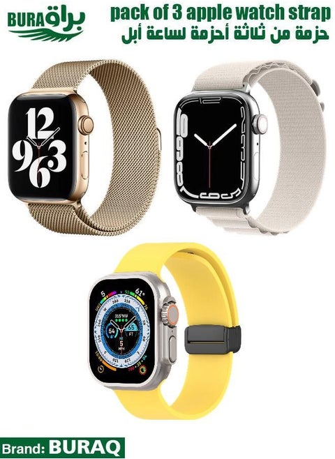 Apple Watch Band Strap For Apple Watch Ultra 2/Ultra 49mm, Series 10 46mm, 9/8/7 45mm, SE2/SE/6/5/4 44mm, 3/2/1 42mm