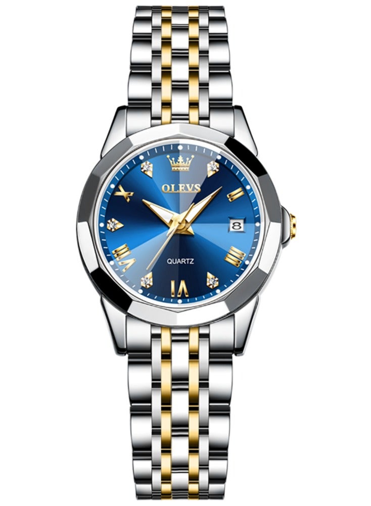 أوليفز ساعات نسائية أنيقة من الفولاذ المقاوم للصدأ ومقاومة للماء كوارتز أنالوج 9931 - Image 2