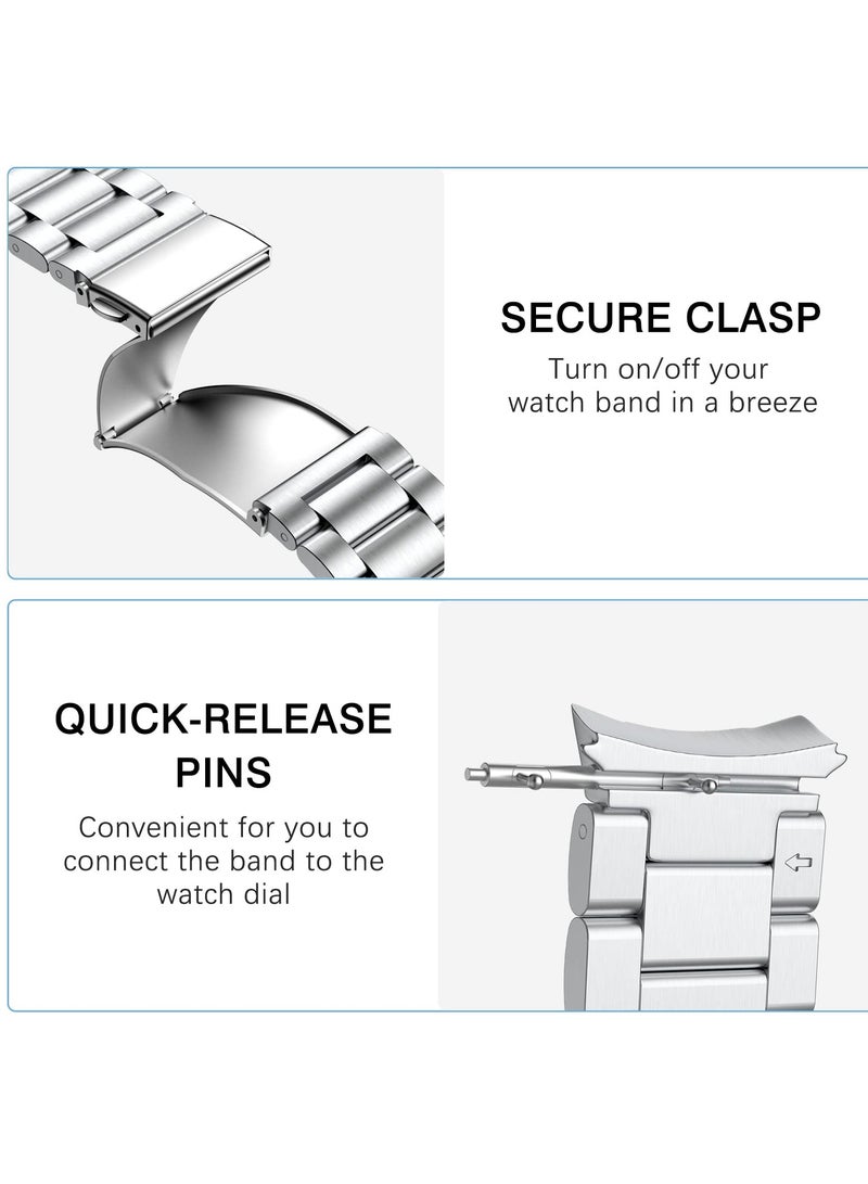 Steel Strip for Galaxy Watch 7 Galaxy Watch 6 Band 40mm 44mm 45mm Metal Stainless for Men Women NOT for Galaxy Watch Ultra 47mm (2024)  - Image 5