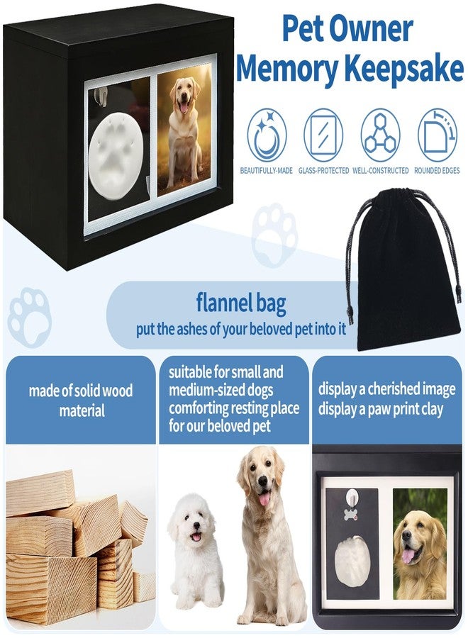 Waltool Pet Memorial Shadow Box with Clay Paw Print Impression Kit, Paw Ornament Loss of Pet Sympathy Gift, Picture Frame Pet Urns for Dogs Cats Ashes Keepsake - Image 3