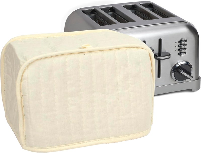 Ritz Four Slice Toaster Cover, Machine Washable Cotton/Polyester Kitchen Appliance Covers, Natural RITZ - Image 1