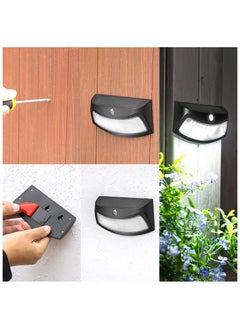 Chabeia Solar Fence Lights, LED Solar Wall Lights Outdoor,Waterproof Security Night Sensor Light for Pathway Porch Yard Garage Garden Fence Walkway Driveway  - Image 1