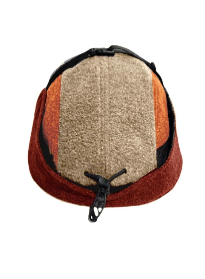FASHIXD Winter 5 Panel Baseball Cap with Ear Flap, Vintage Fleece Flat Brim Cap for Men Women (US, Alpha, One Size, Khaki/Green) - Image 5