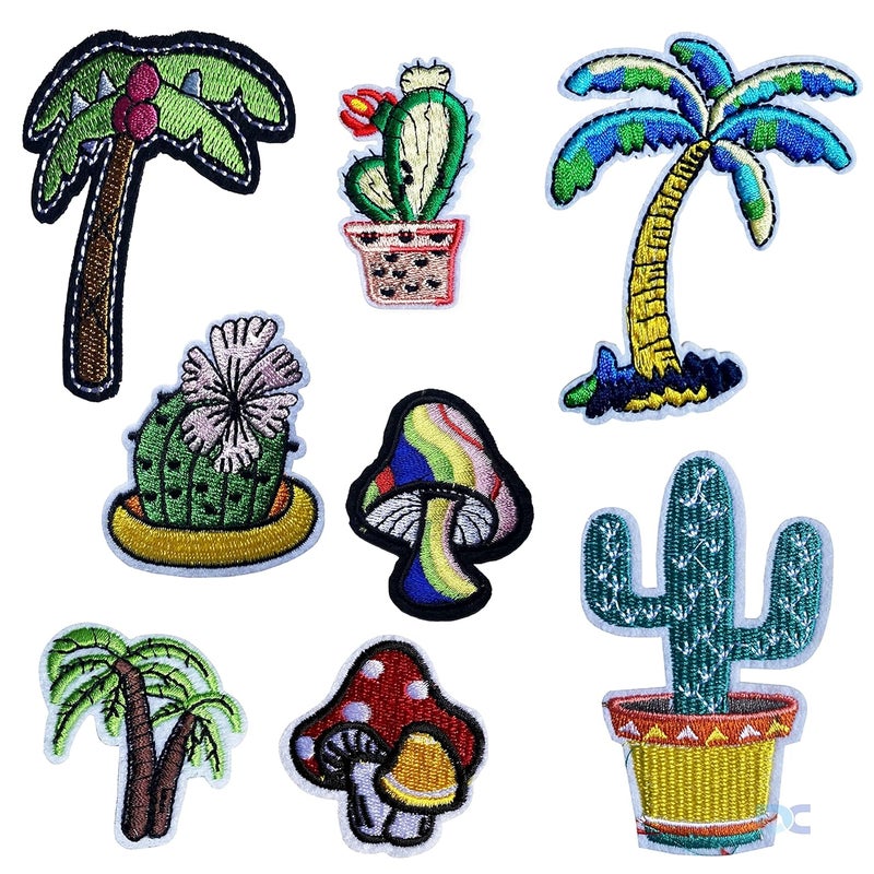 Daily Crafts Daily Crafts Multicolored Pack of 10 Embroidery Decorative Patches Iron on Repair Patches for Jackets Jeans Bags Etc  - Image 2
