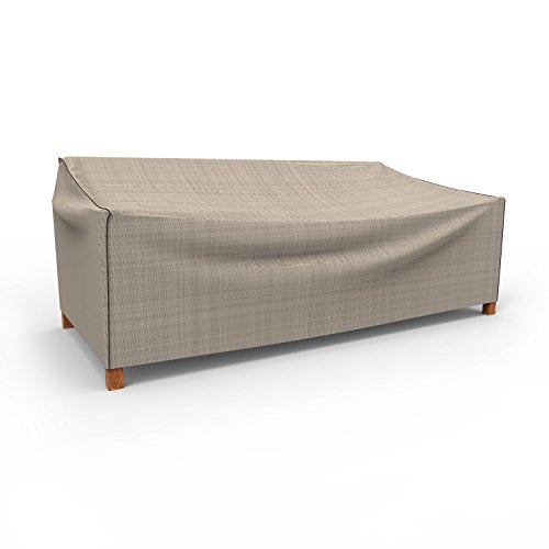 Budge P3W03PM1 English Garden Patio Loveseat Cover Heavy Duty and Waterproof, Extra Large, Tan Tweed - Image 1