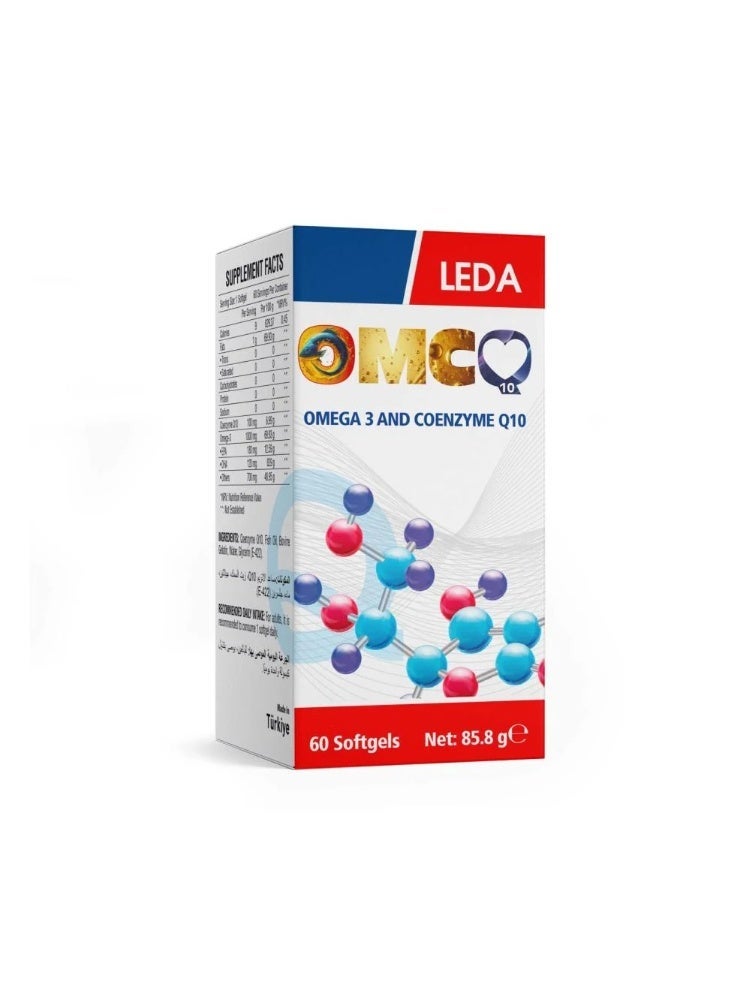 ناتفيتا ليدا اومكيو 10 مع مساعد الإنزيم Q10 لدعم القلب، الدماغ والمفاصل | 60 كبسولة جيلاتينية - Image 1
