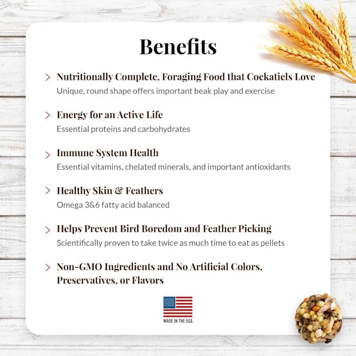 LAFEBER'S Classic Nutri-Berries Pet Bird Food, Made with Non-GMO and Human-Grade Ingredients, for Cockatiels (4 lb) - Image 5