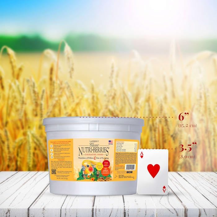 LAFEBER'S Classic Nutri-Berries Pet Bird Food, Made with Non-GMO and Human-Grade Ingredients, for Cockatiels (4 lb) - Image 3