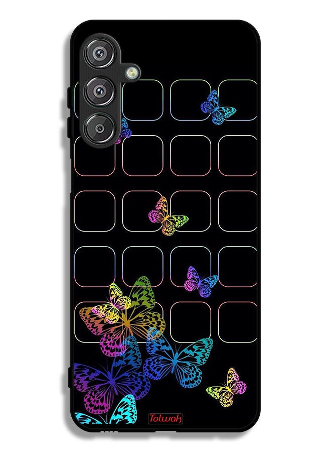 Tolwak Samsung Galaxy M36 Protective Case Cover Colorful Butterflies - Image 1
