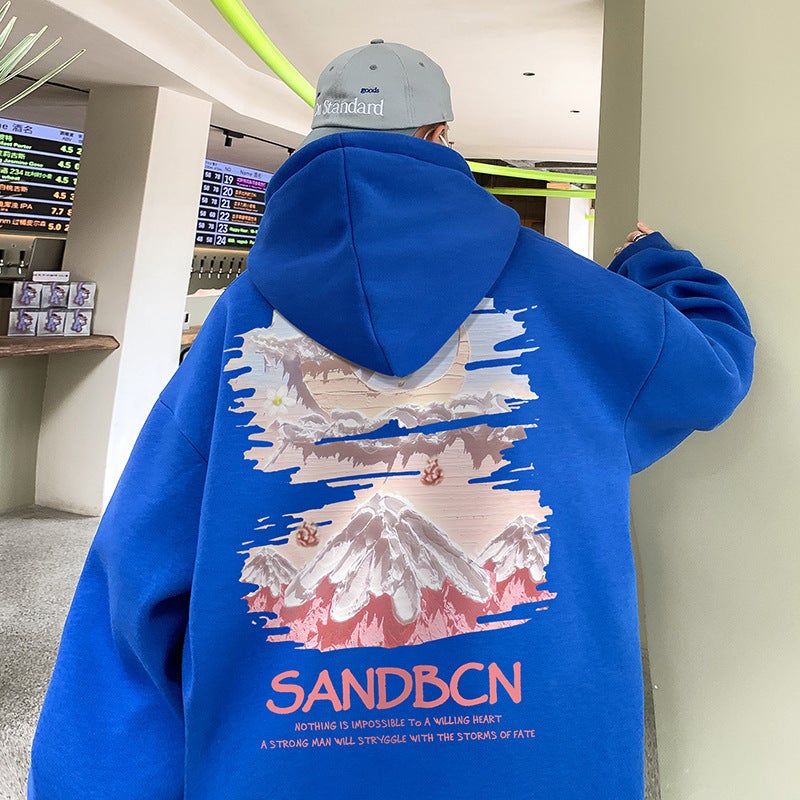 Heavyweight Hoodie 2023 New Oversize American Trend Klein Blue