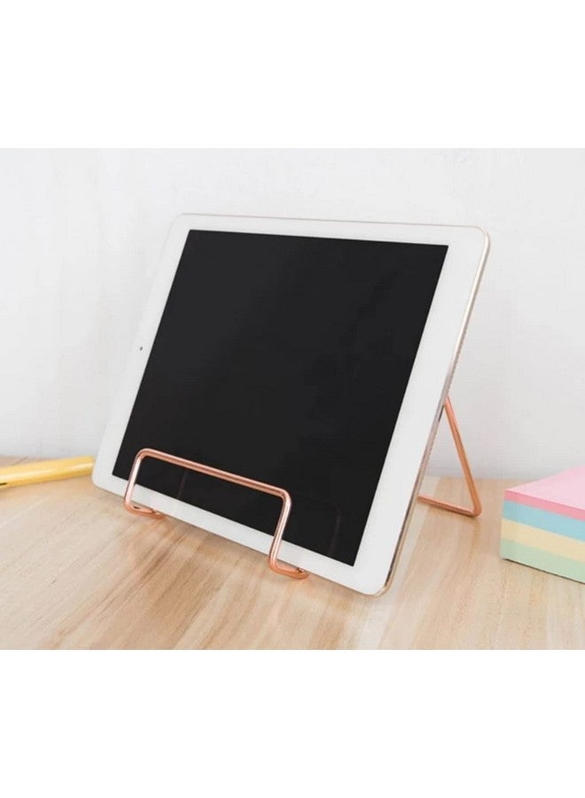 Kiwilon Multipurpose Tablet Holder - Gold | Magazine Rack, Book Holder, Frame Stand, Plate Stand | Large Size Photo Display Holder for Home and Office Décor | Sleek & Modern Styled - Image 5