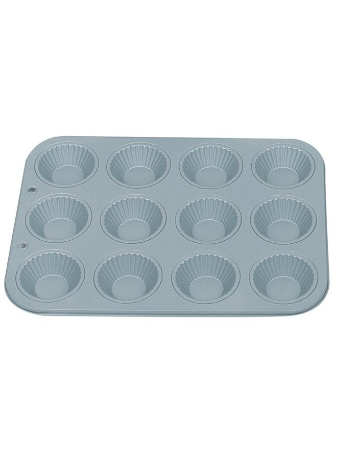 Fox Run Ribbed Tart Pan, 12-Cup, Preferred Non-Stick, 10.5 x 14 x 1 inches - Image 1