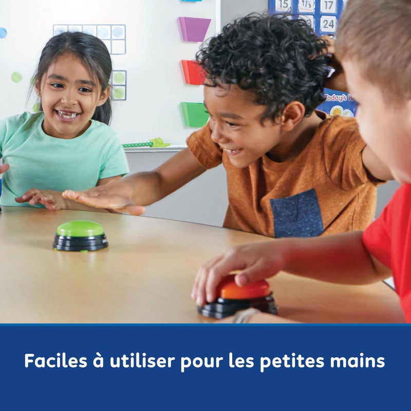 Learning Resources Answer Buzzers - Classroom Must Haves Supplies, Kids Toys, Sound Effect Button, Family Game Shows, Buzzers for Trivia, Participation Tools Boys and Girls Birthday Gifts - Image 2